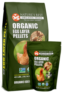 2 green bags of organic egg layer pellets