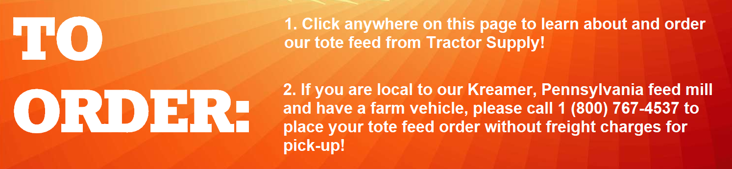 Tote Feed how to order